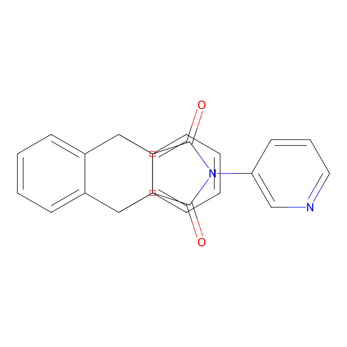 3a,4,9,9a-Tetrahydro-2-(3-pyridinyl)-4,9[1', 2']-benzeno-1H-benz[f]isoindole-1,3(2H)-dione molecular structure, CAS 19392-46-2