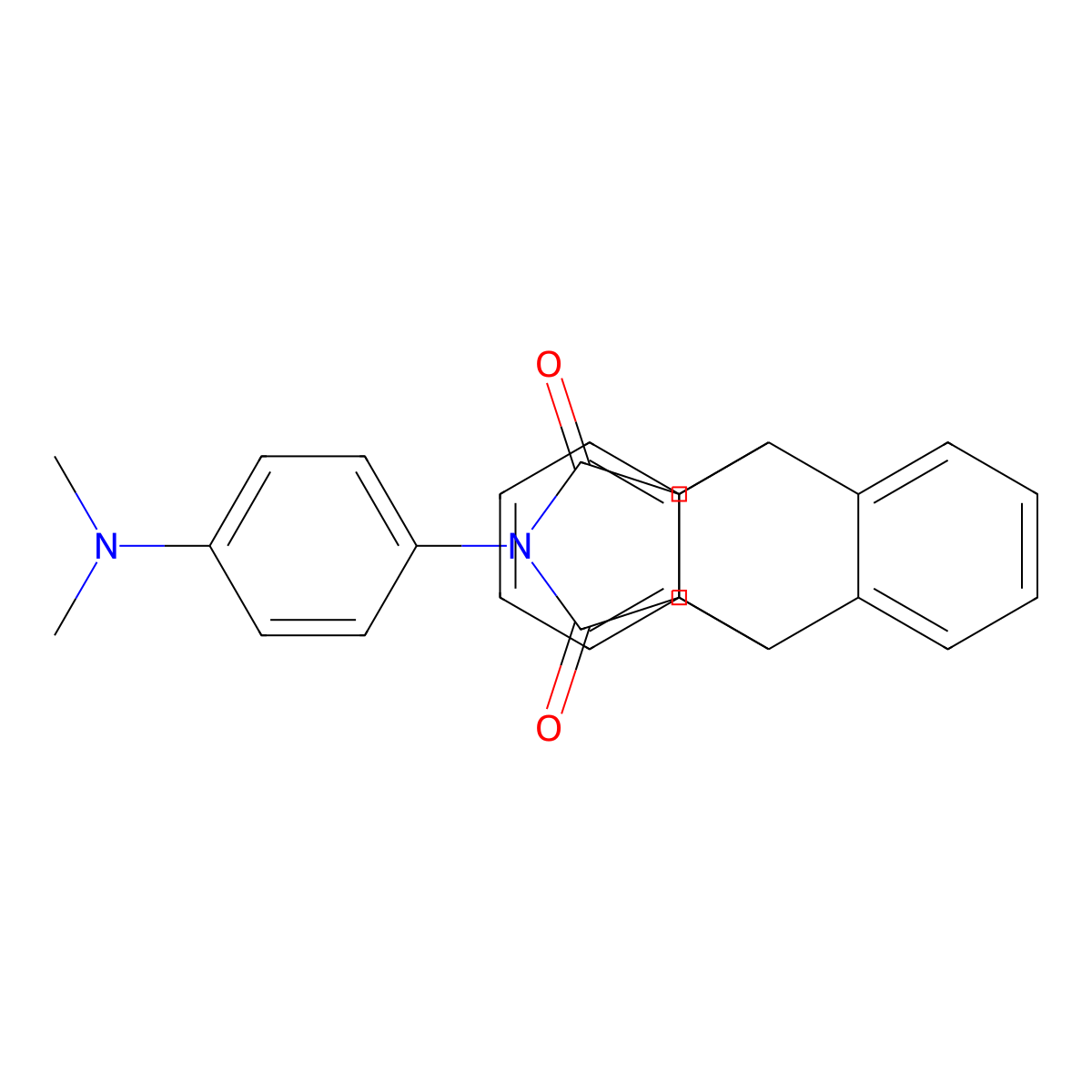 (9s,10s)-13-(4-(dimethylamino)phenyl)-10,11-dihydro-9H-9,10-[3,4]epipyrroloanthracene-12,14(13H,15H)-dione molecular structure, CAS 19392-50-8