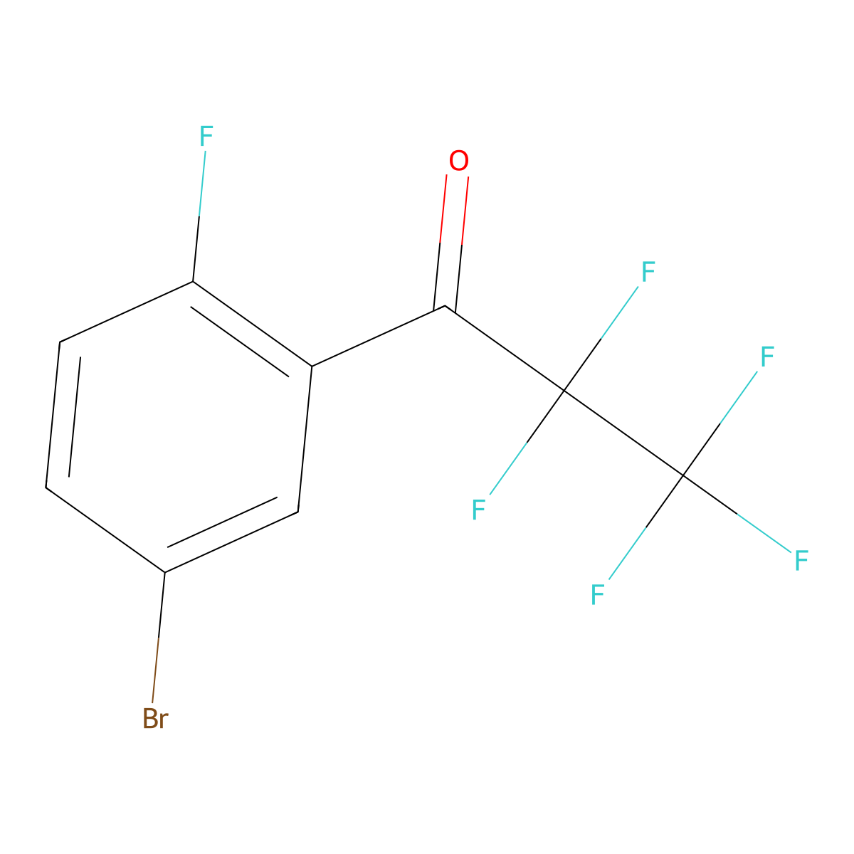 1-(5-Bromo-2-fluorophenyl)-2,2,3,3,3-pentafluoropropan-1-one molecular structure, CAS 1939277-71-0