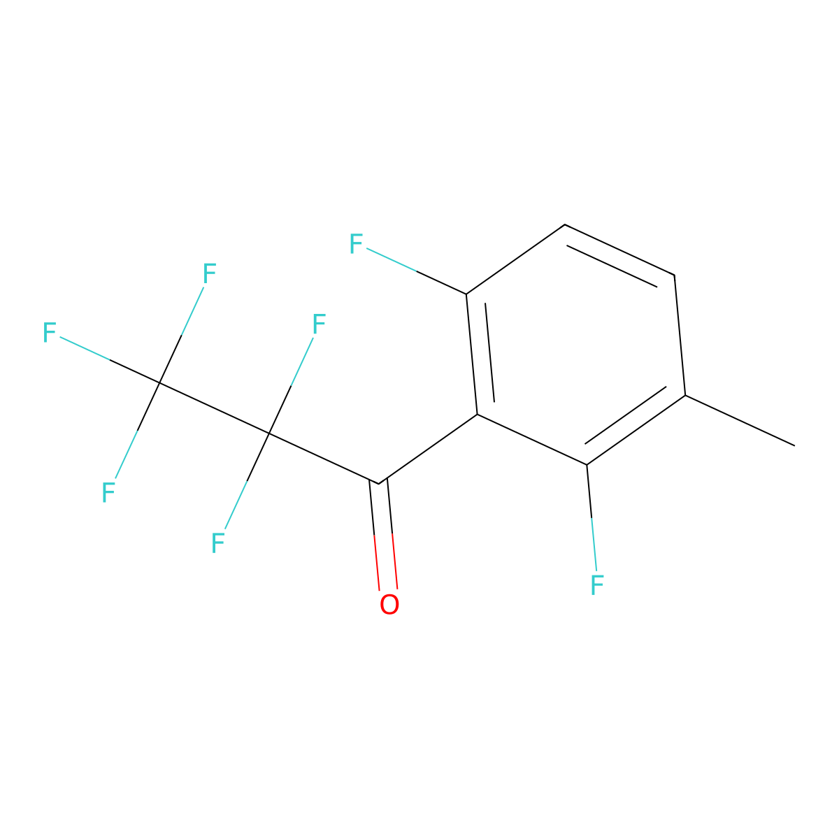 1-(2,6-Difluoro-3-methylphenyl)-2,2,3,3,3-pentafluoro-1-propanone molecular structure, CAS 1939277-76-5
