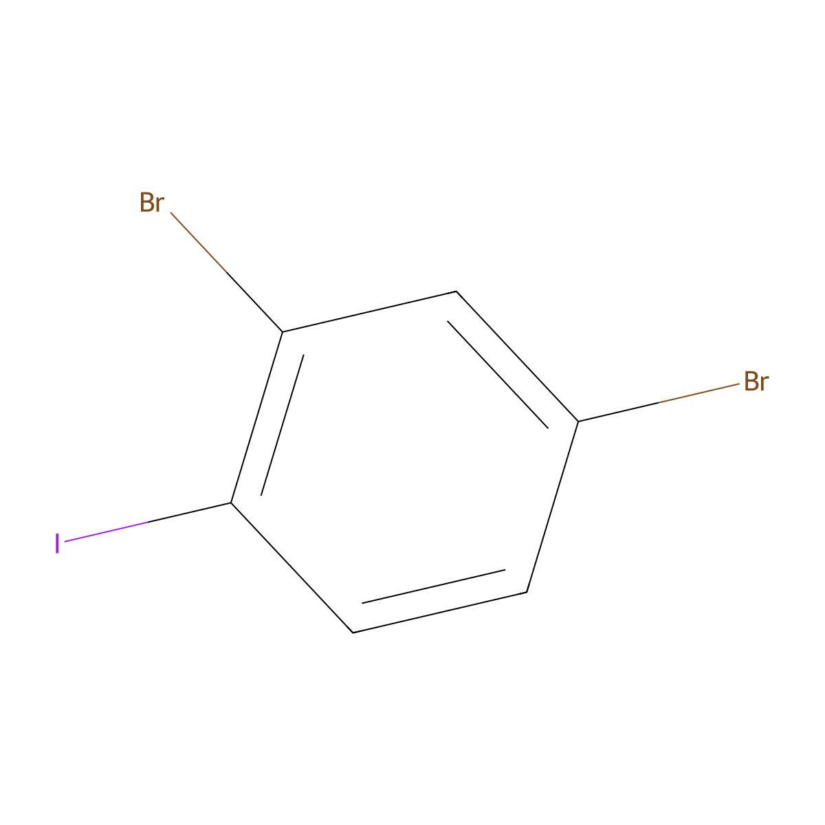 2,4-Dibromo-1-iodobenzene molecular structure, CAS 19393-94-3