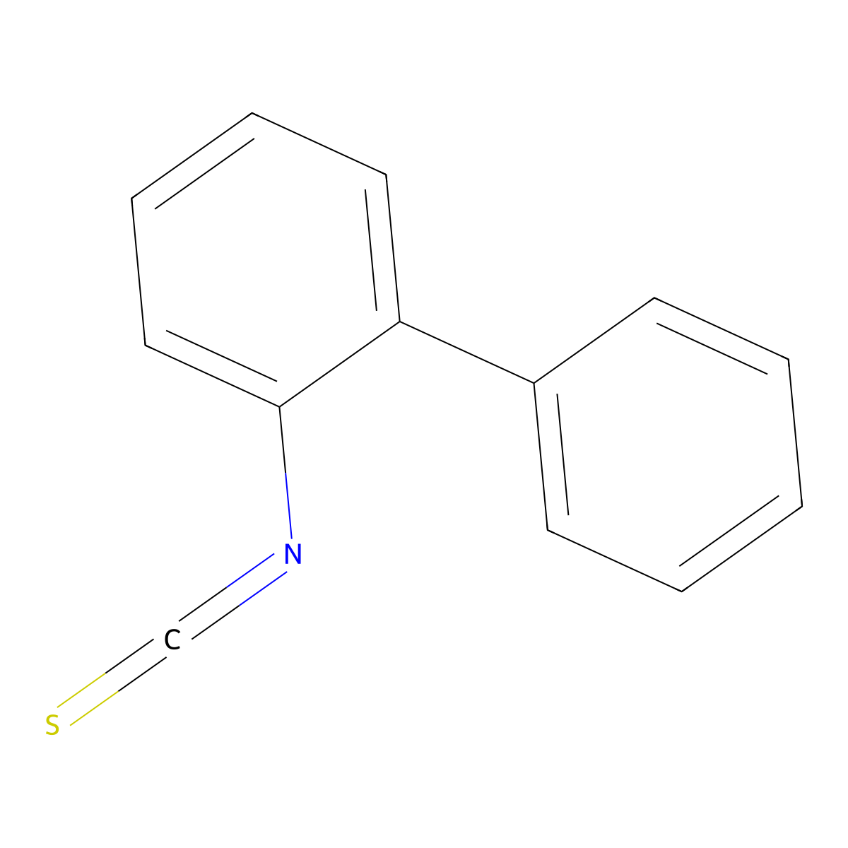 1-Isothiocyanato-2-phenylbenzene molecular structure, CAS 19394-61-7