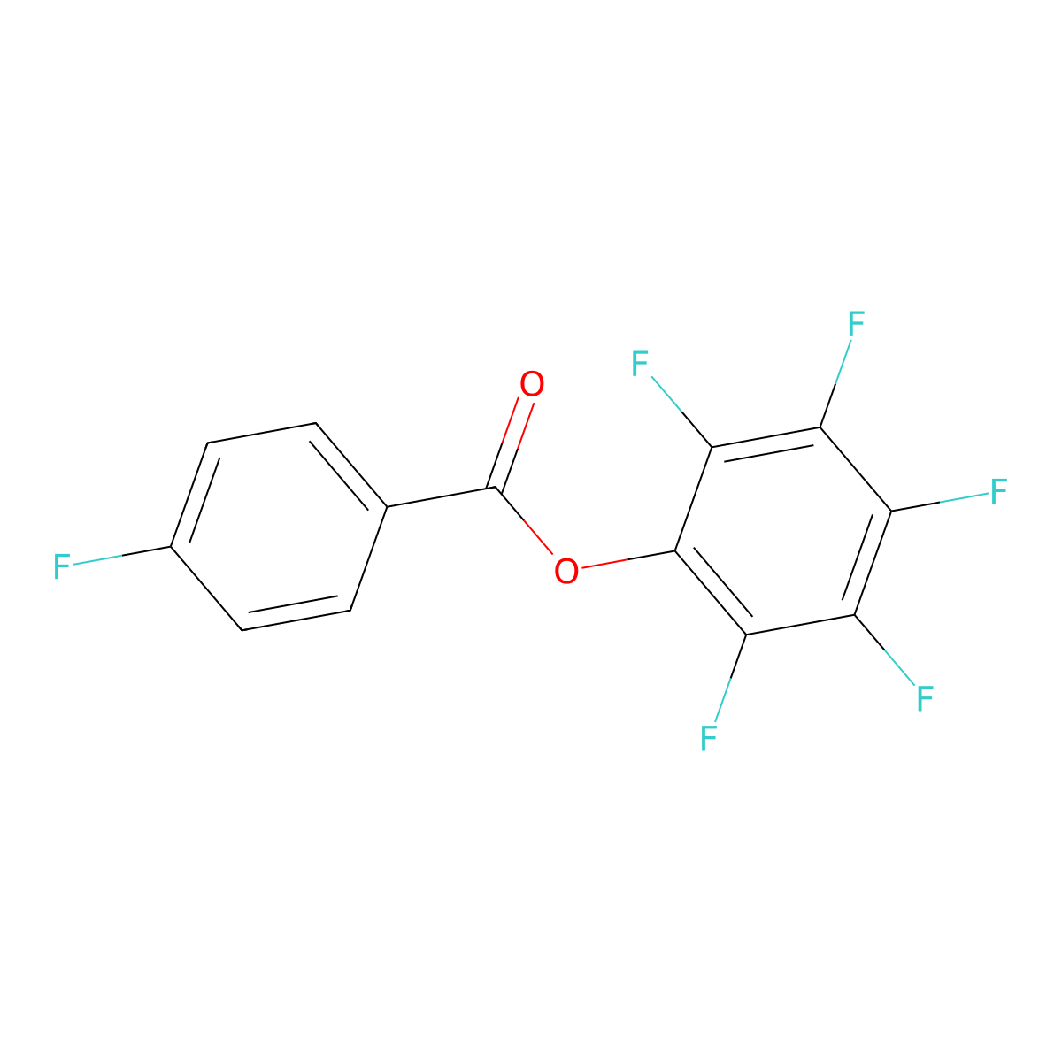 Perfluorophenyl 4-fluorobenzoate molecular structure, CAS 193947-55-6