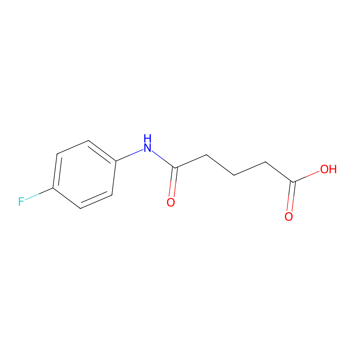 5-[(4-Fluorophenyl)amino]-5-oxopentanoic acid molecular structure, CAS 193952-11-3