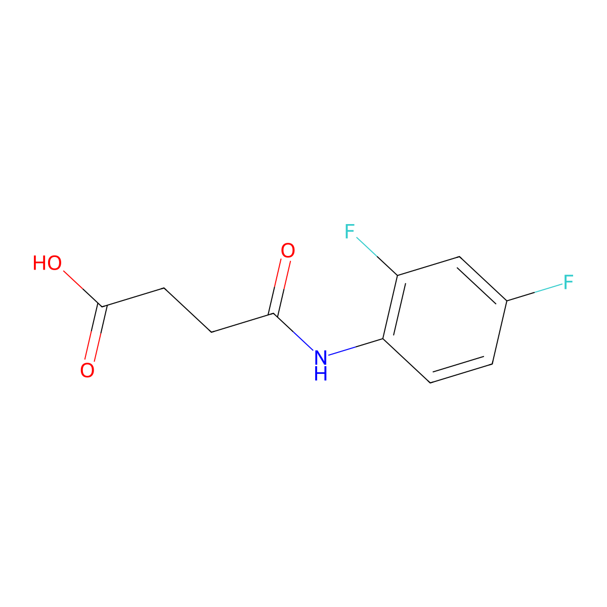 4-(2,4-Difluoroanilino)-4-oxobutanoic acid molecular structure, CAS 193952-12-4