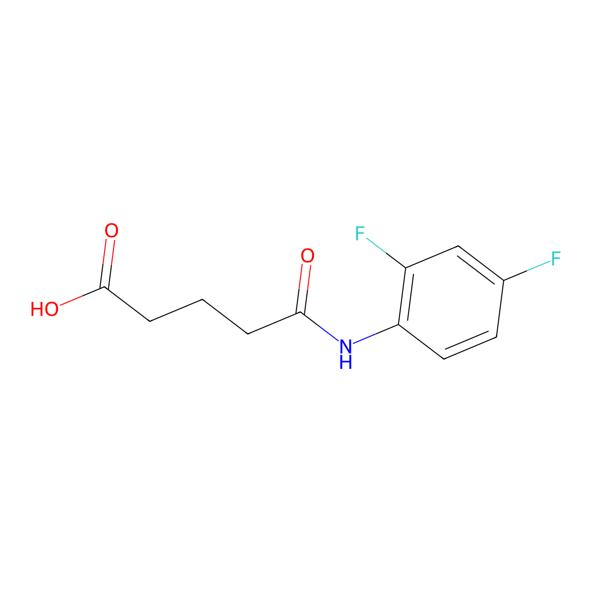 2',4'-Difluoroglutaranilic acid molecular structure, CAS 193952-13-5