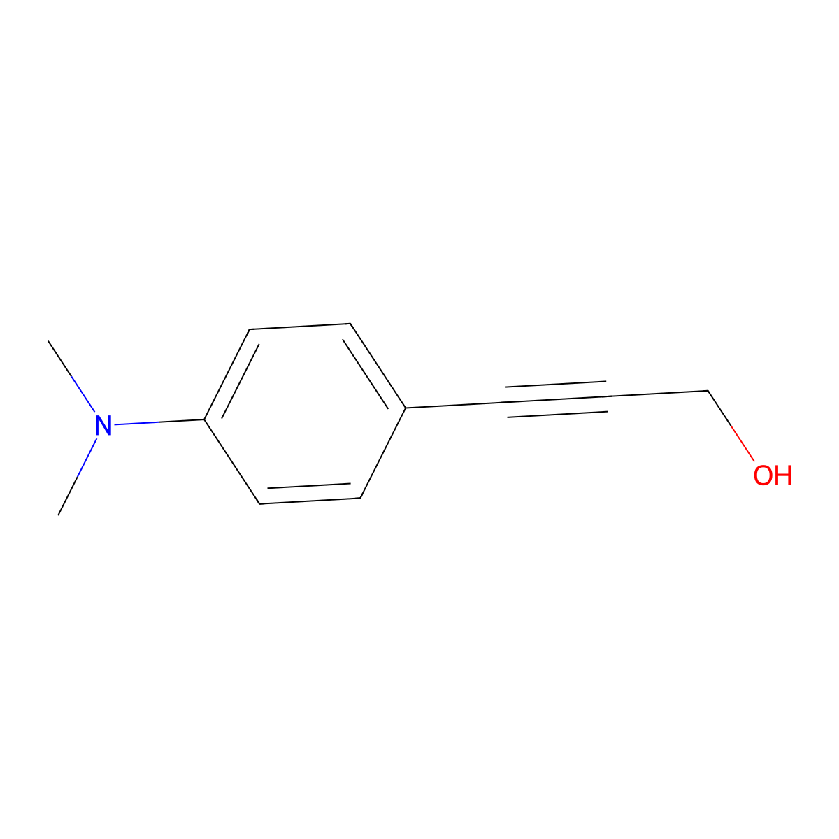 3-(4-(Dimethylamino)phenyl)prop-2-yn-1-ol molecular structure, CAS 193957-50-5
