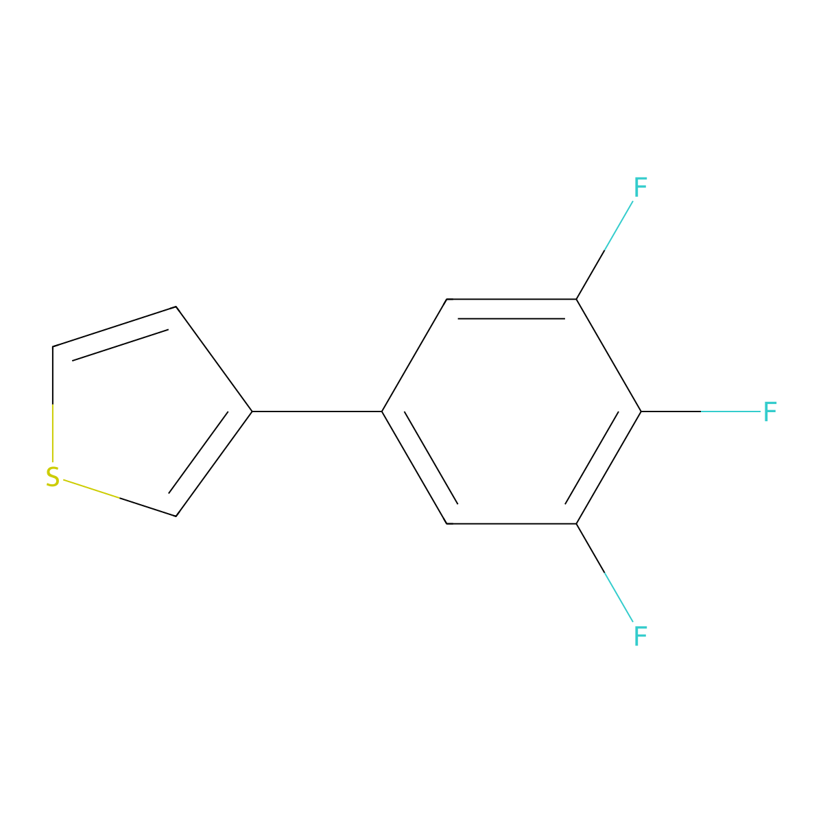 3-(3,4,5-Trifluorophenyl)thiophene molecular structure, CAS 193958-86-0