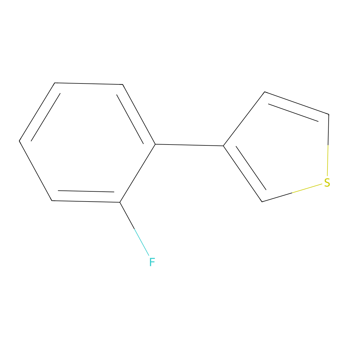 3-(2-Fluoro-phenyl)-thiophene molecular structure, CAS 193958-89-3