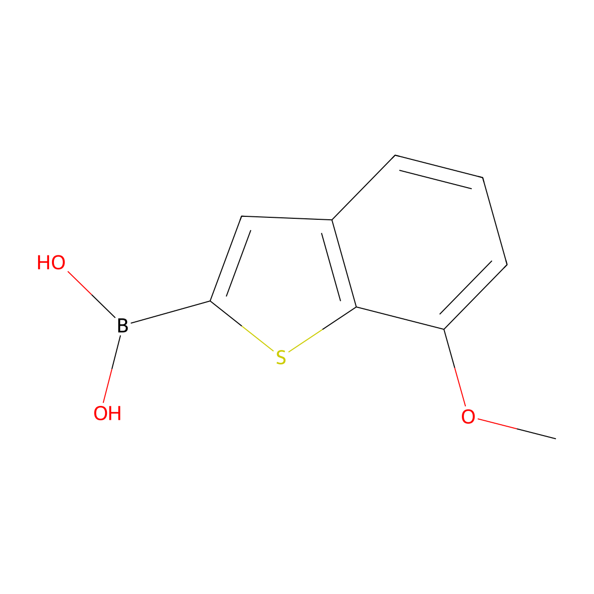 (7-Methoxybenzo[b]thiophen-2-yl)boronic acid molecular structure, CAS 193965-35-4