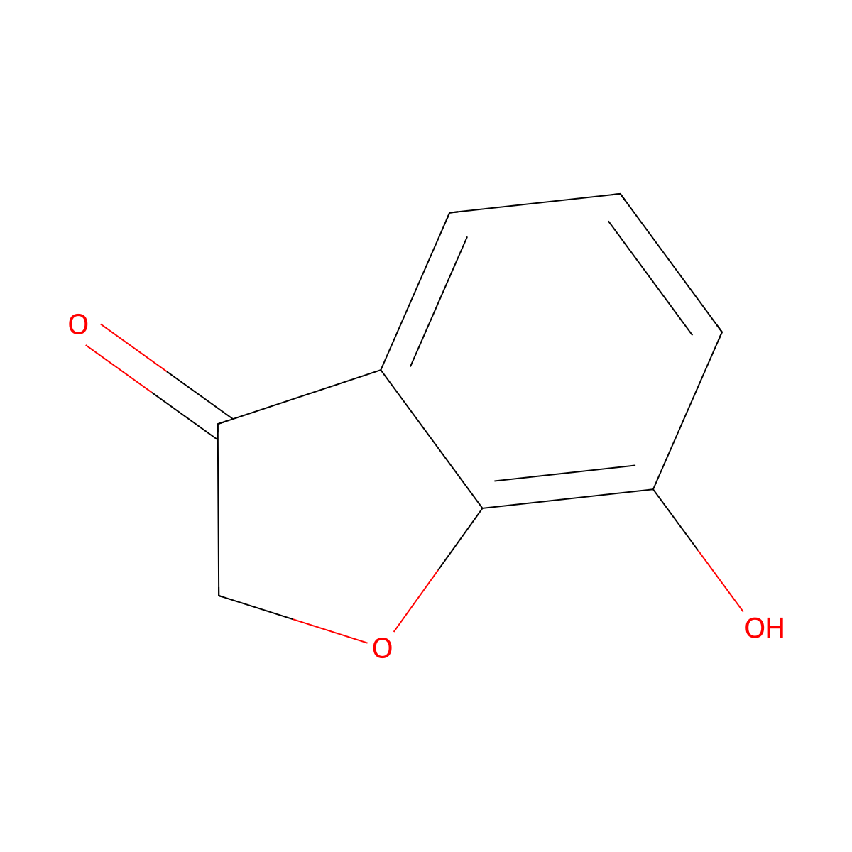 7-Hydroxybenzofuran-3(2H)-one molecular structure, CAS 19397-70-7