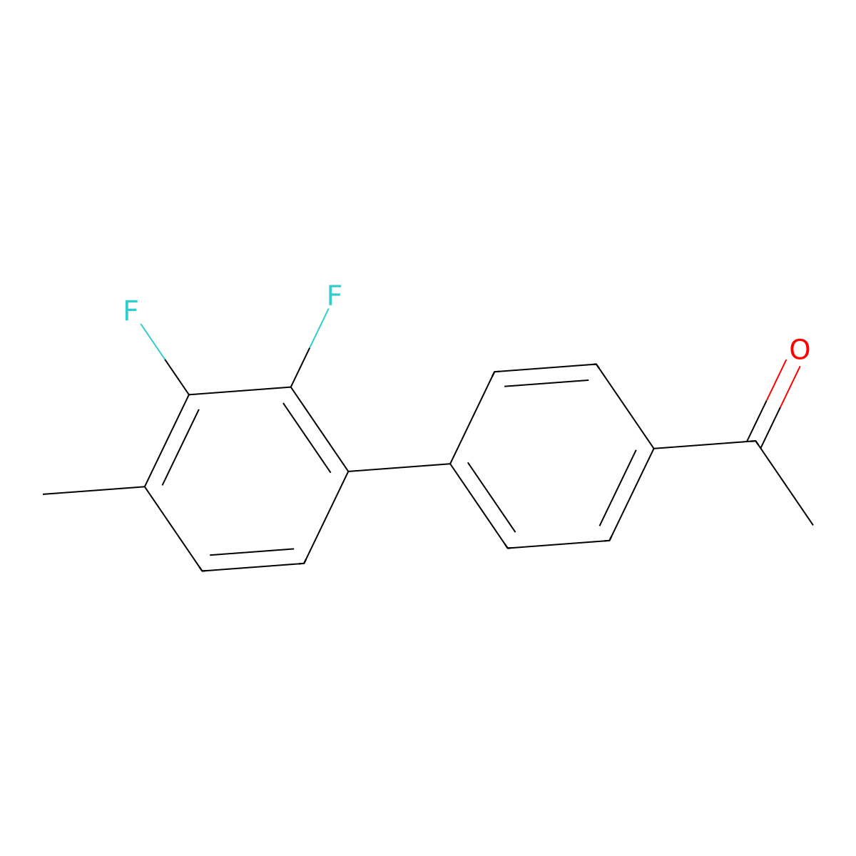 1-(2',3'-Difluoro-4'-methyl[1,1'-biphenyl]-4-yl)ethanone molecular structure, CAS 1939737-08-2