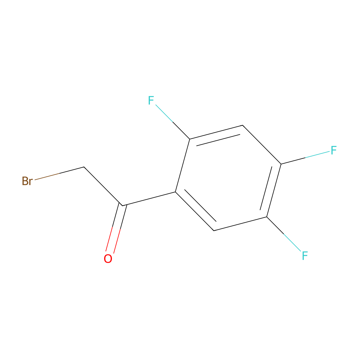 2,4,5-Trifluorophenacyl bromide molecular structure, CAS 193977-34-3