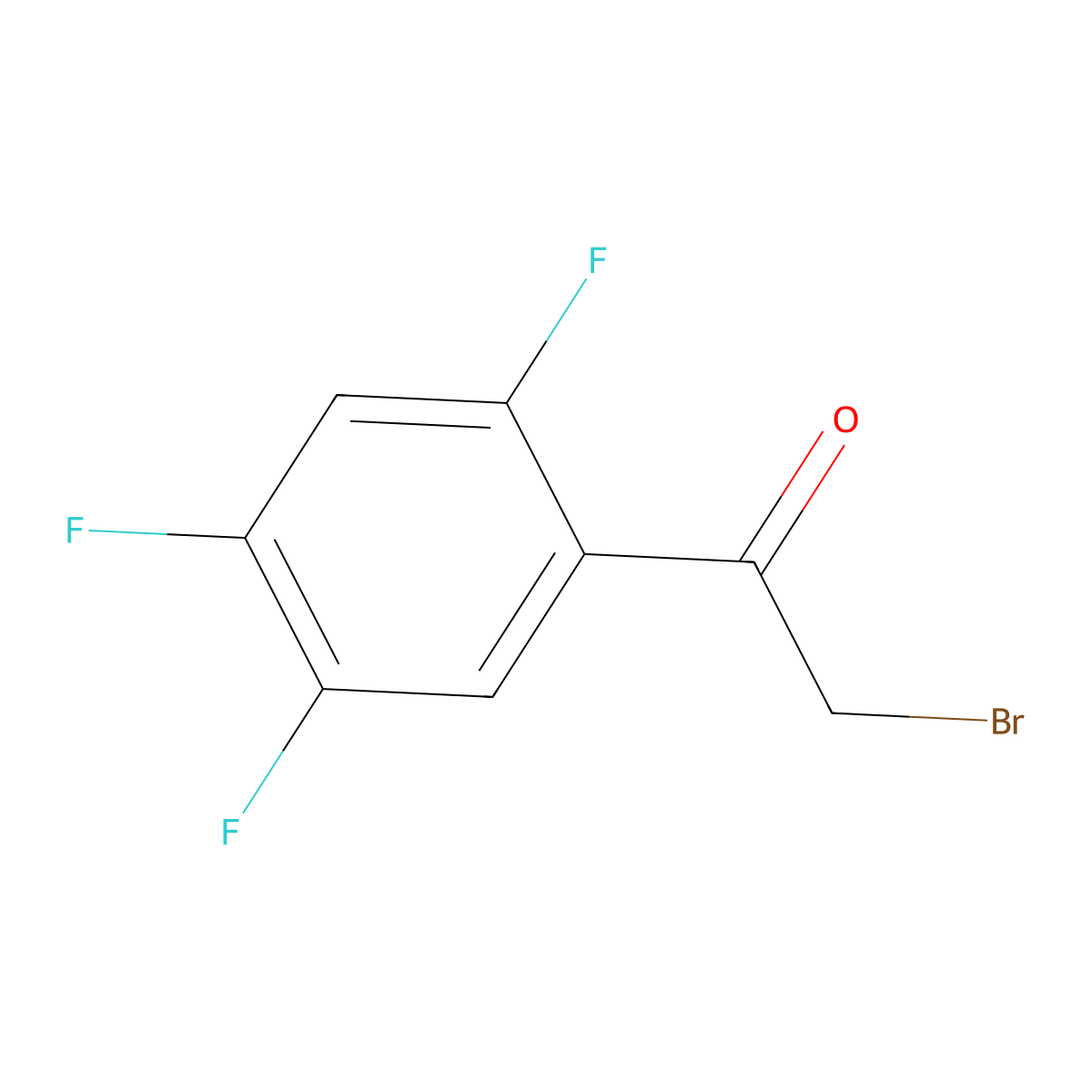 2,4,5-Trifluorophenacyl bromide molecular structure, CAS 193977-34-3