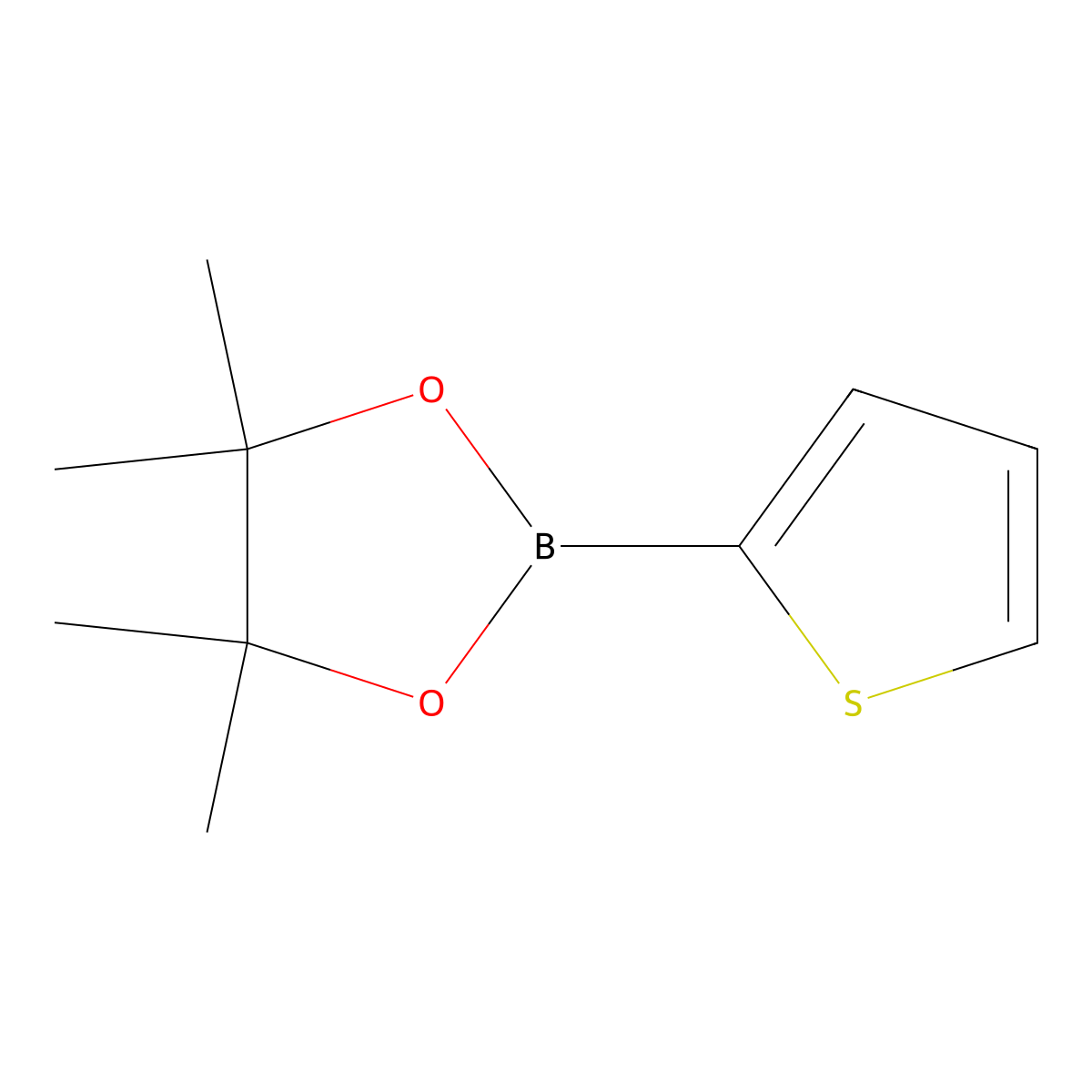 4,4,5,5-Tetramethyl-2-(thiophen-2-yl)-1,3,2-dioxaborolane molecular structure, CAS 193978-23-3