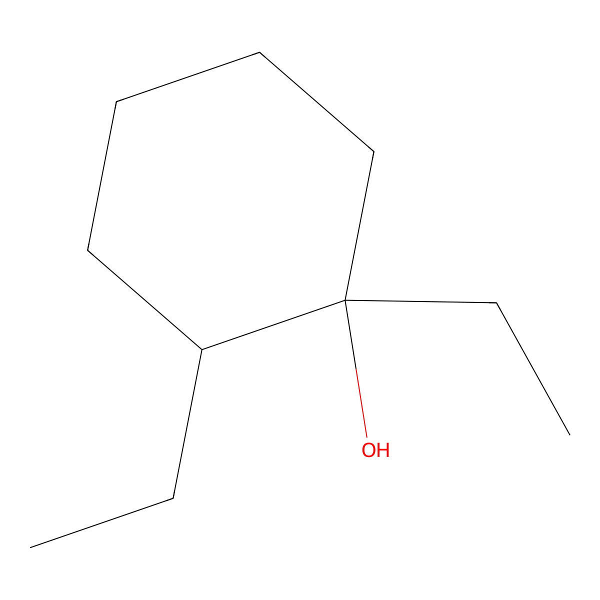 1,2-Diethylcyclohexanol molecular structure, CAS 19398-73-3