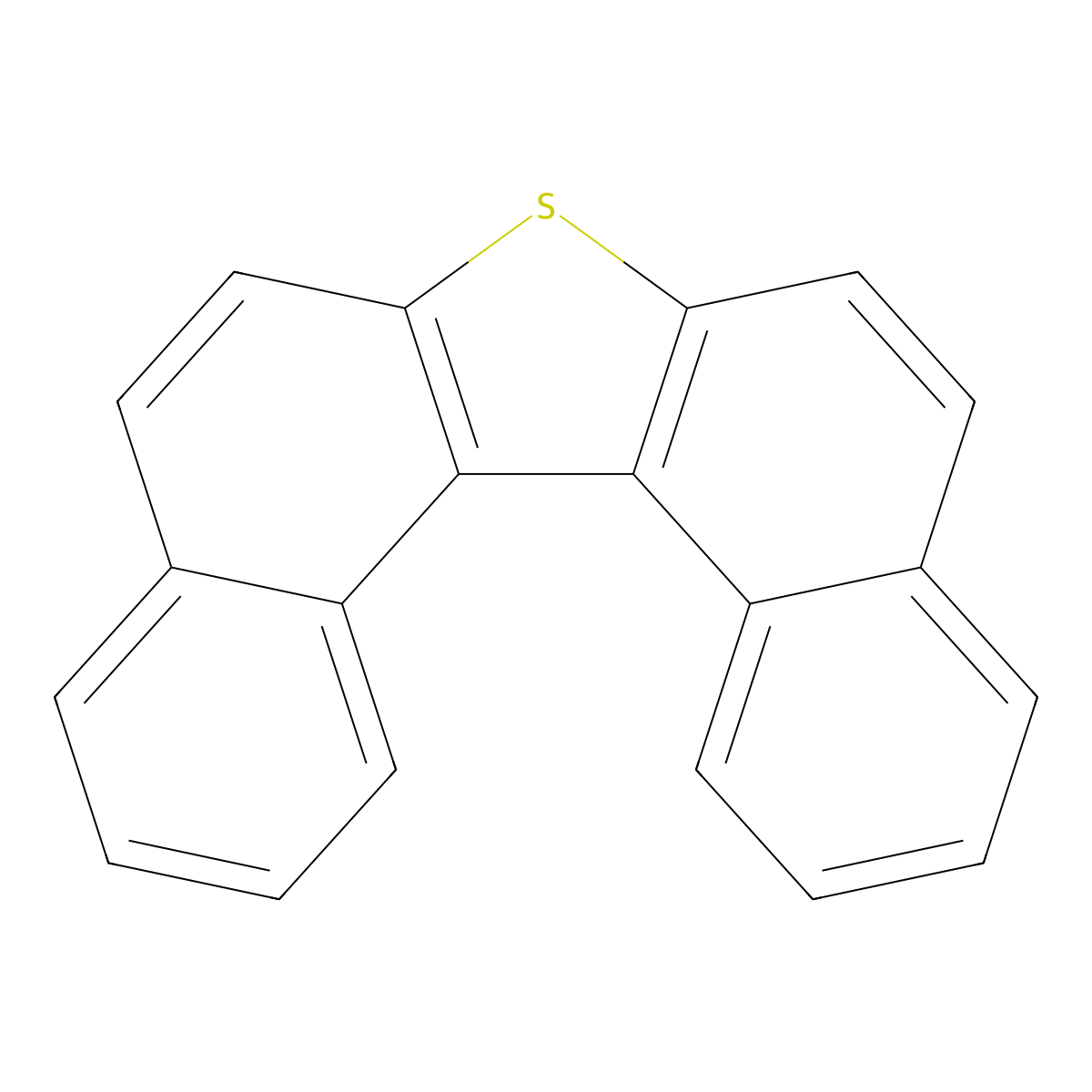 Dinaphtho(2,1-b:1',2'-d)thiophene molecular structure, CAS 194-65-0