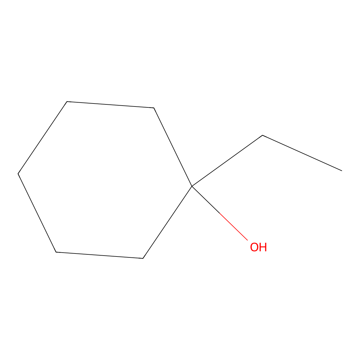 1-Ethylcyclohexanol molecular structure, CAS 1940-18-7