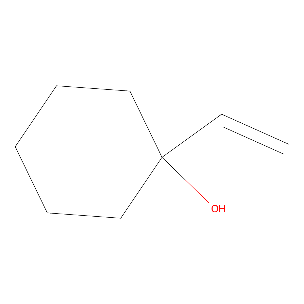 1-Vinylcyclohexyl alcohol molecular structure, CAS 1940-19-8