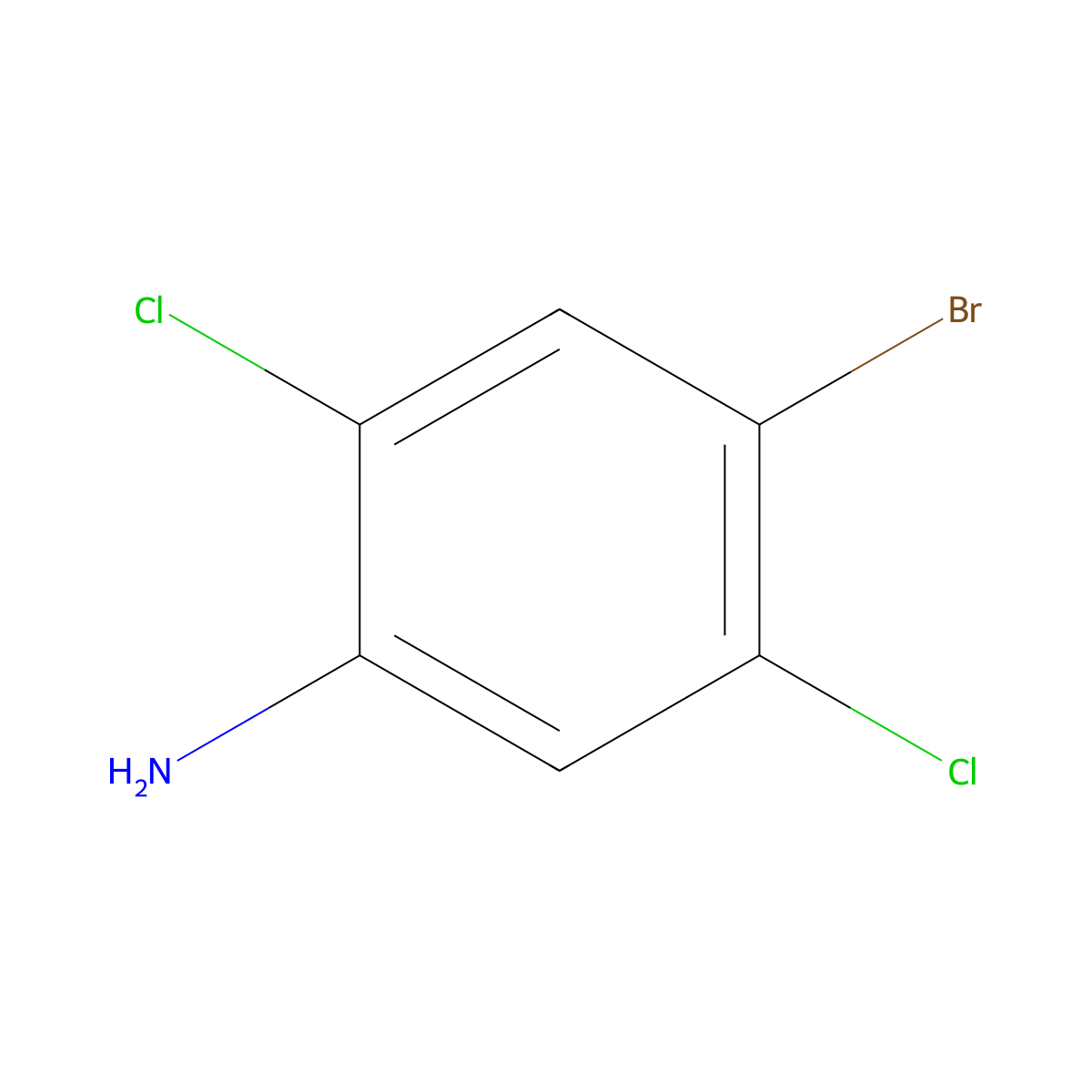 4-Bromo-2,5-dichloroaniline molecular structure, CAS 1940-27-8