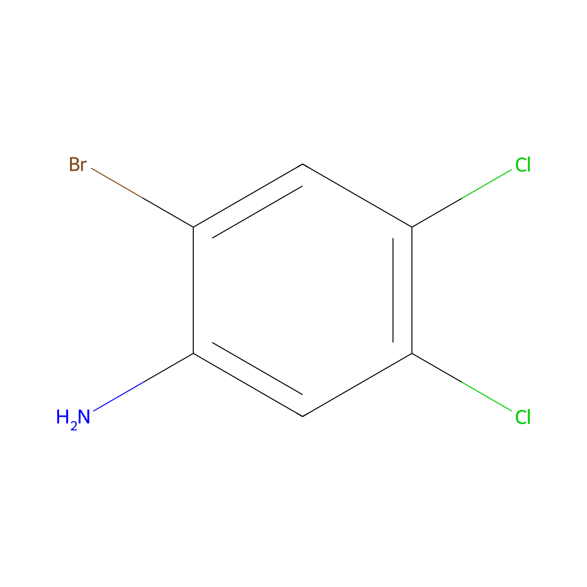 2-Bromo-4,5-dichloroaniline molecular structure, CAS 1940-30-3