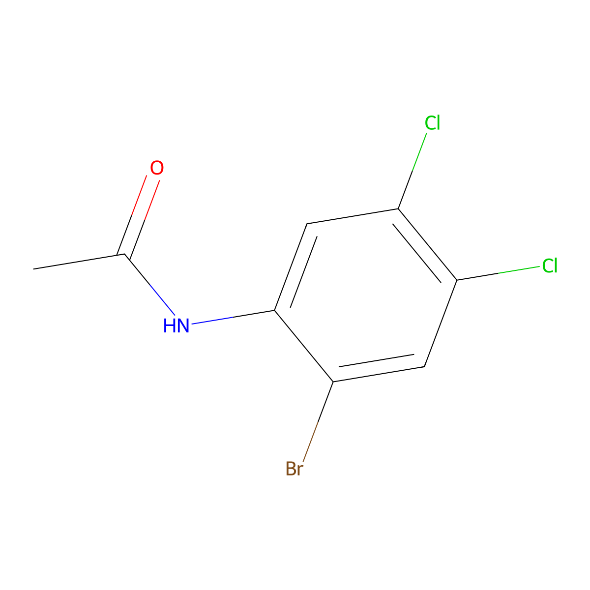 N-(2-Bromo-4,5-dichlorophenyl)acetamide molecular structure, CAS 1940-31-4