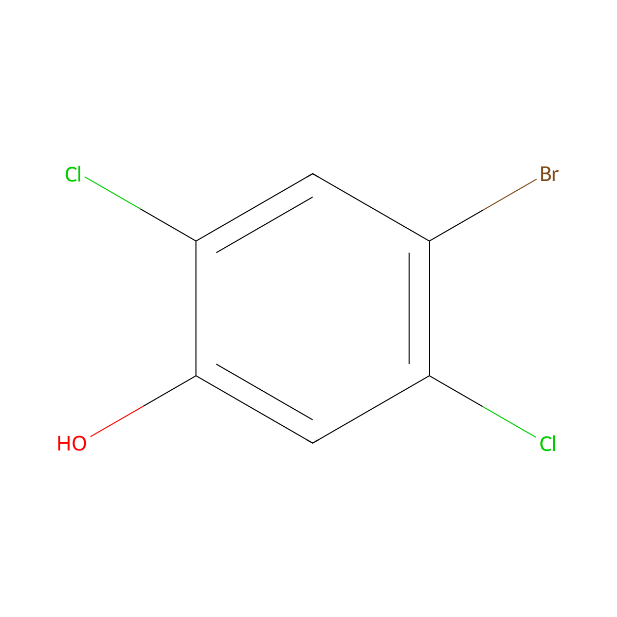 4-Bromo-2,5-dichlorophenol molecular structure, CAS 1940-42-7