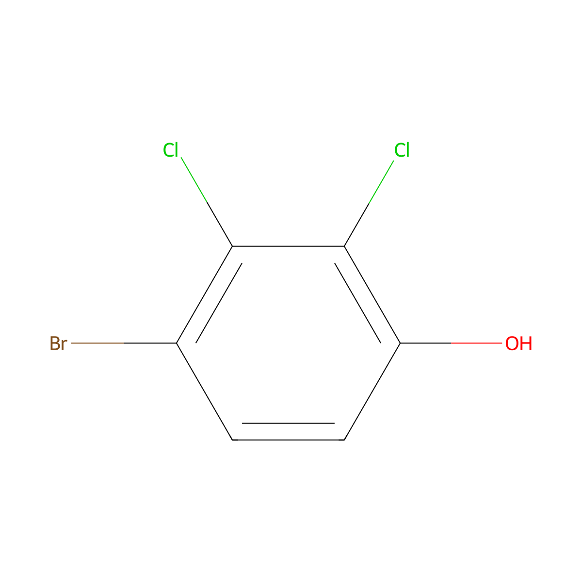 4-Bromo-2,3-Dichlorophenol molecular structure, CAS 1940-44-9