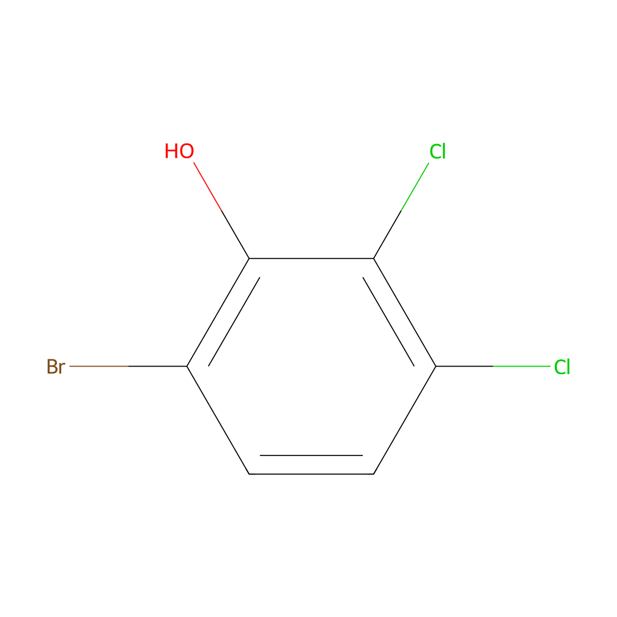 6-Bromo-2,3-dichlorophenol molecular structure, CAS 1940-45-0