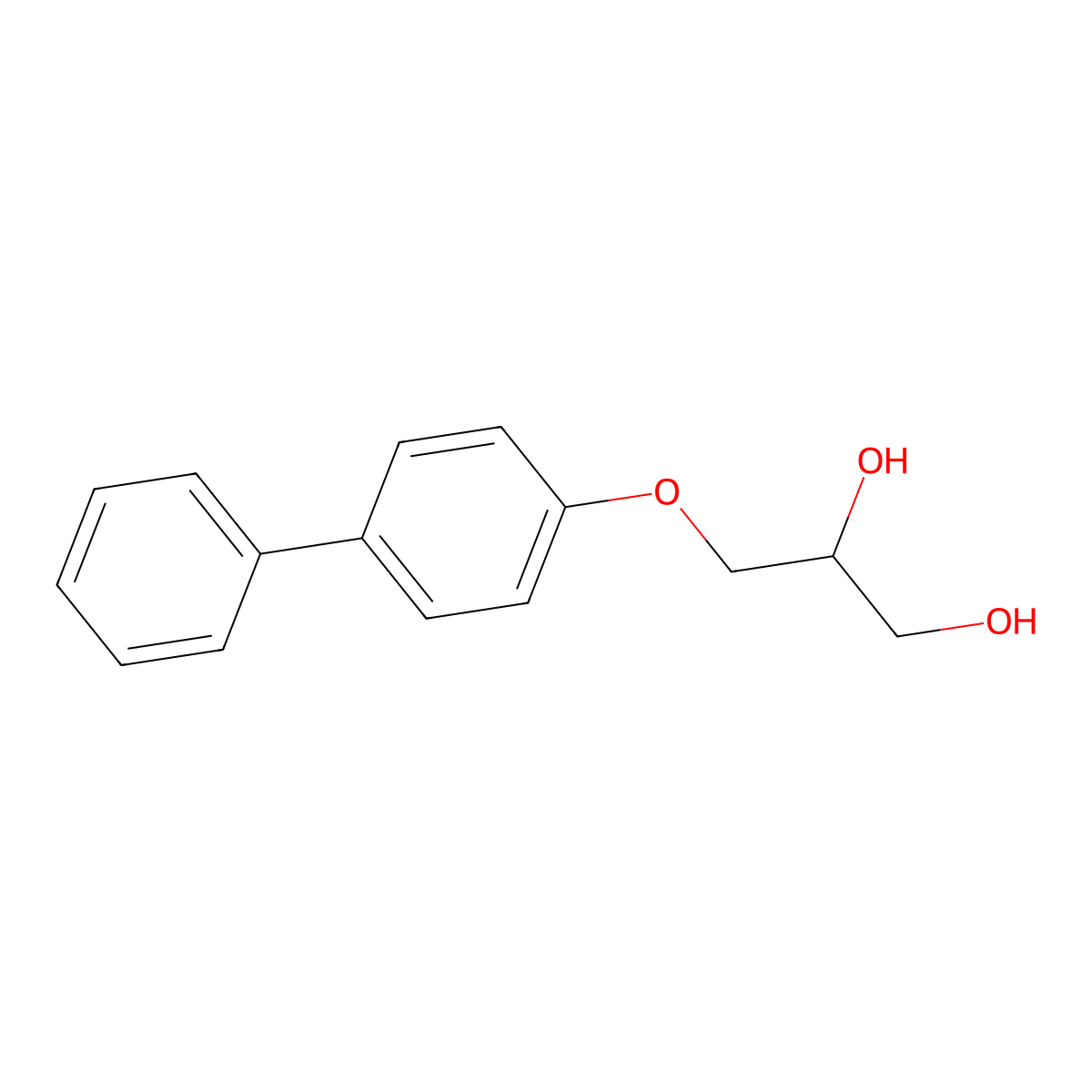 3-([1,1'-Biphenyl]-4-yloxy)propane-1,2-diol molecular structure, CAS 1940-49-4