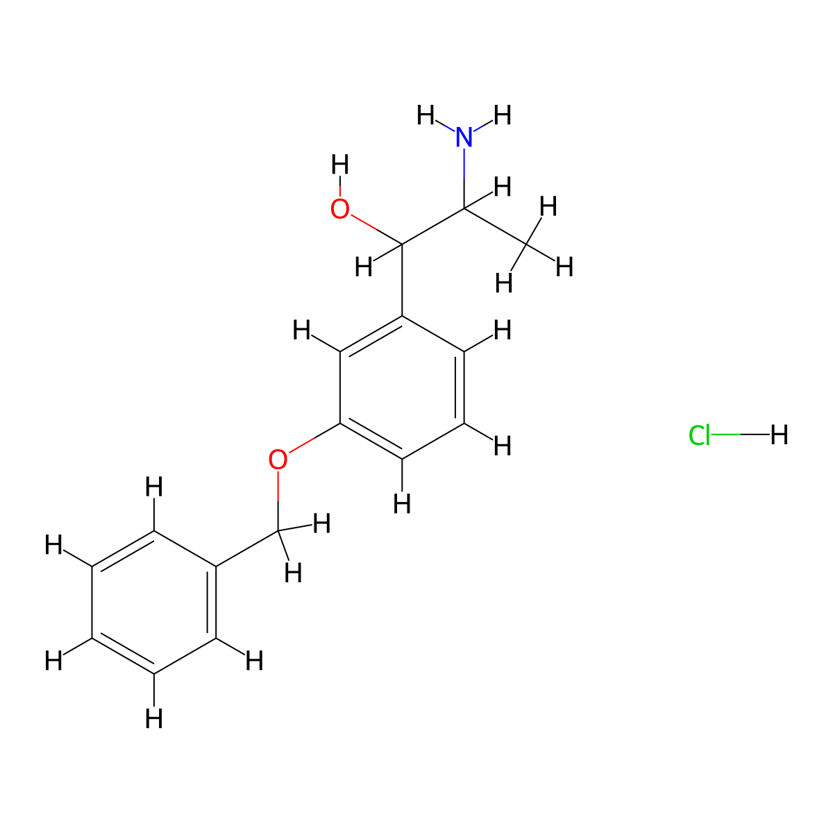 2-Amino-1-[3-(benzyloxy)phenyl]propan-1-ol hydrochloride molecular structure, CAS 1940-75-6