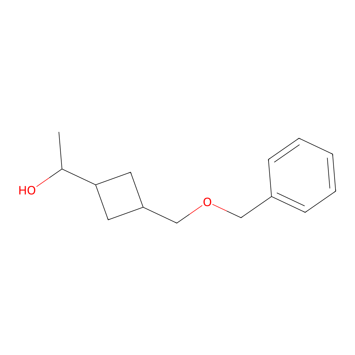 1-[3-(Benzyloxymethyl)cyclobutyl]ethanol molecular structure, CAS 1940136-07-1