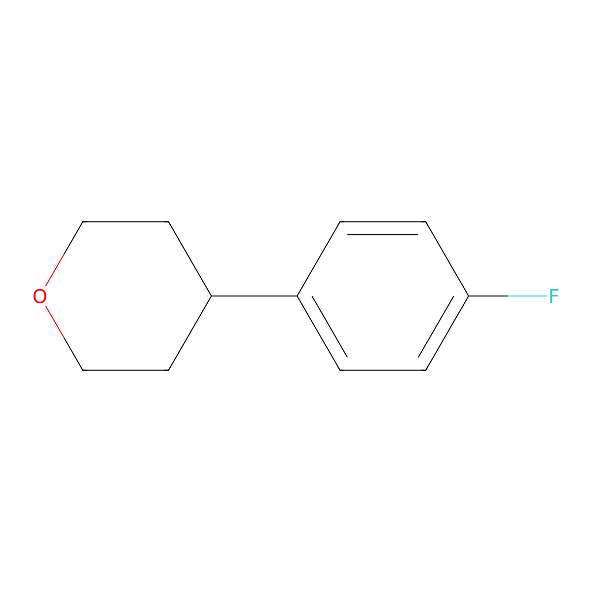 4-(4-Fluorophenyl)oxane molecular structure, CAS 1940140-12-4