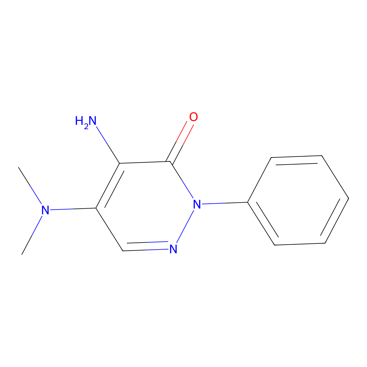 4-Amino-5-(dimethylamino)-2-phenyl-3(2H)-pyridazinone molecular structure, CAS 194016-08-5