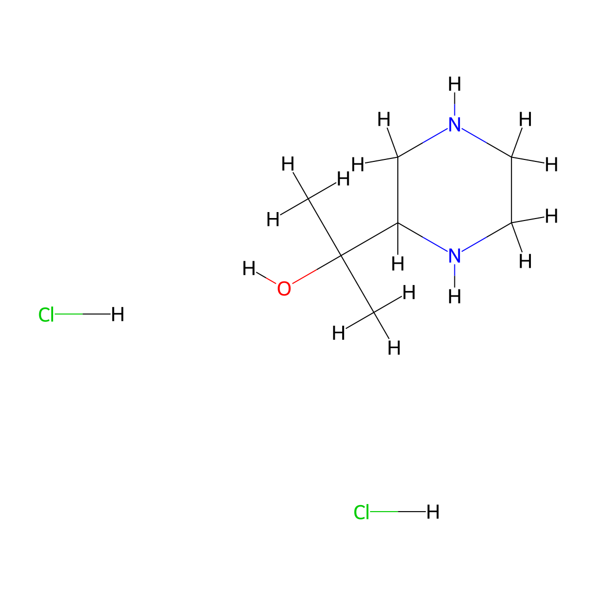 2-(Piperazin-2-yl)propan-2-ol dihydrochloride molecular structure, CAS 1940166-68-6