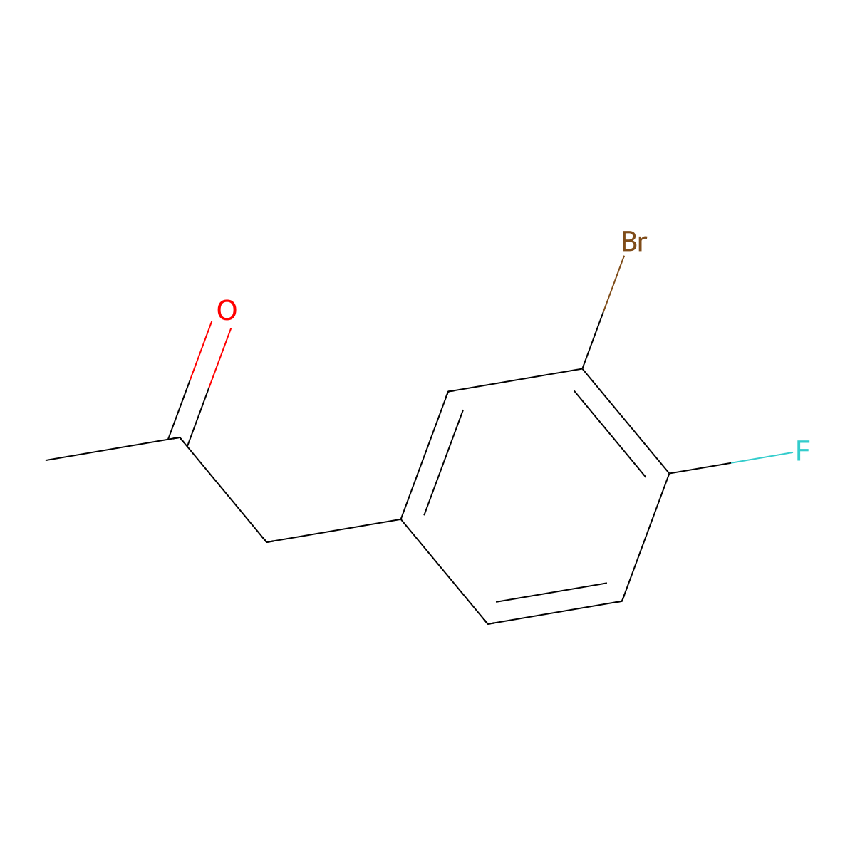 1-(3-Bromo-4-fluorophenyl)propan-2-one molecular structure, CAS 194018-86-5