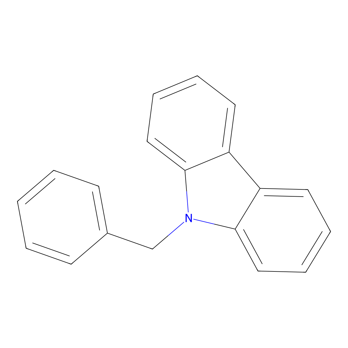 N-Benzylcarbazole molecular structure, CAS 19402-87-0