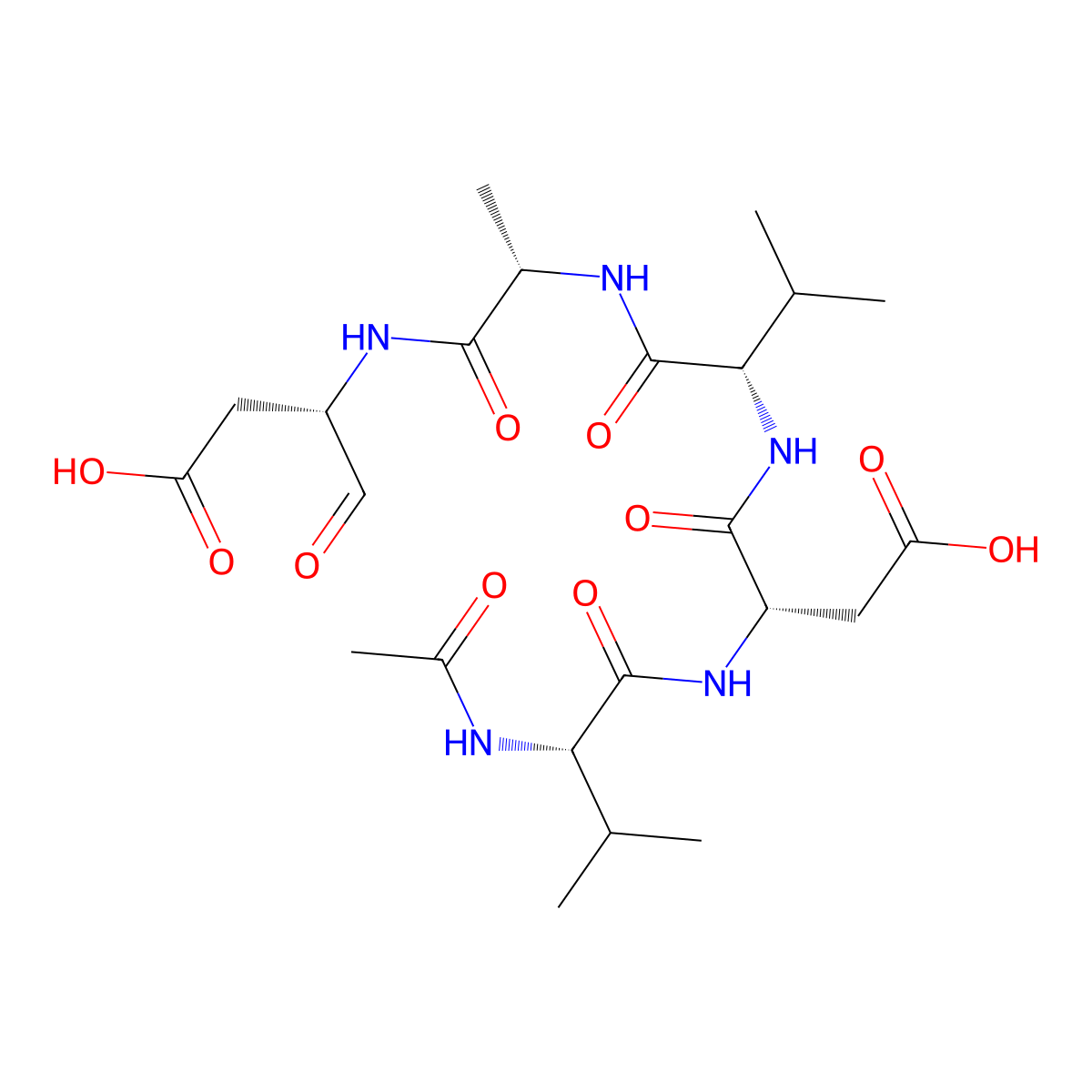 Ac-VDVAD-CHO molecular structure, CAS 194022-51-0