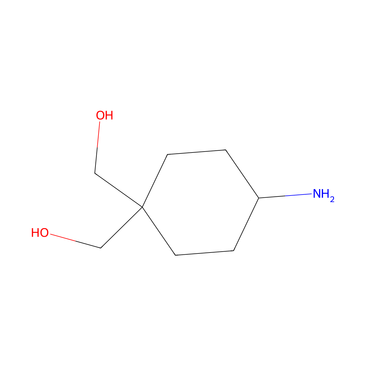 [4-Amino-1-(hydroxymethyl)cyclohexyl]methanol molecular structure, CAS 194023-45-5