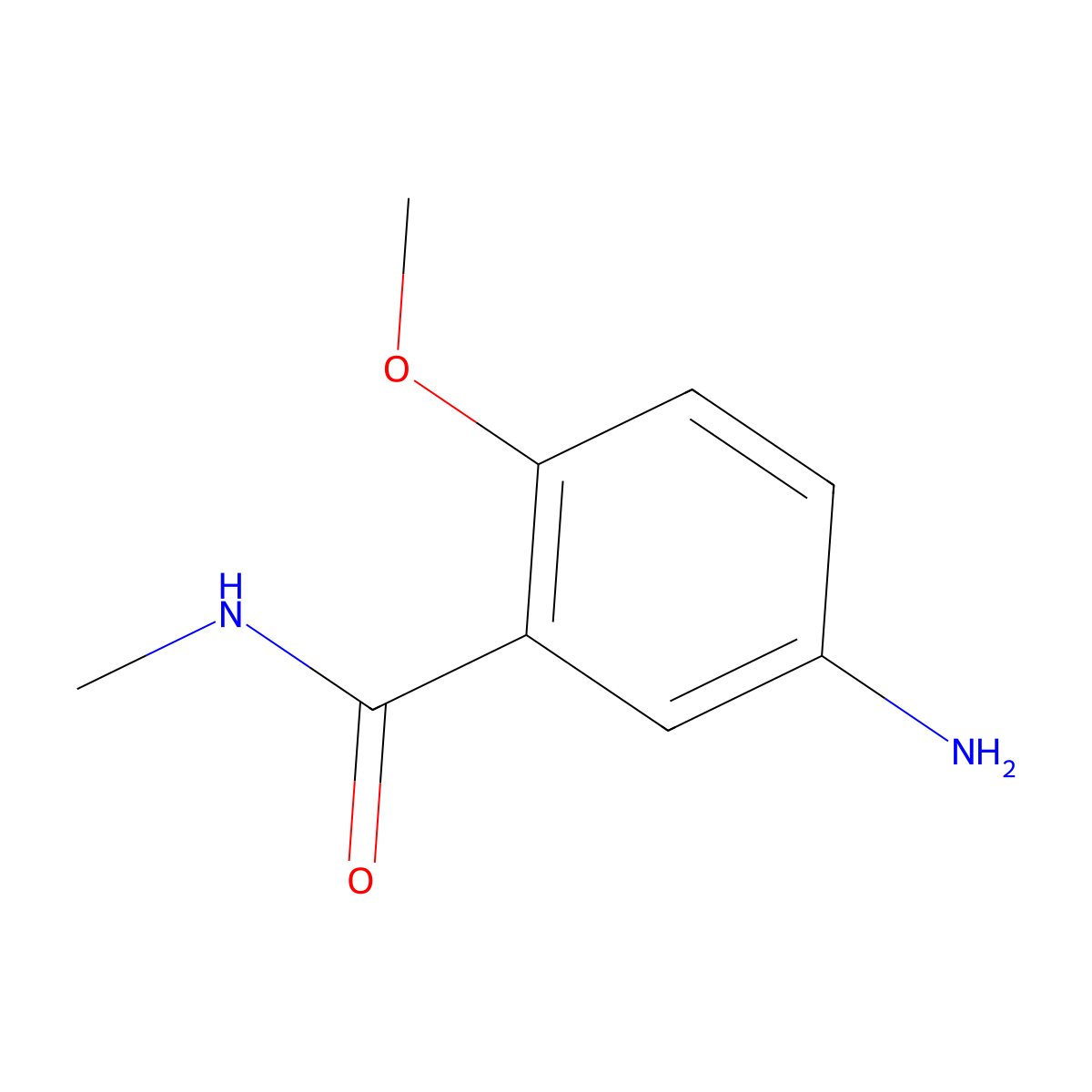 5-amino-2-methoxy-N-methylbenzamide molecular structure, CAS 194025-85-9