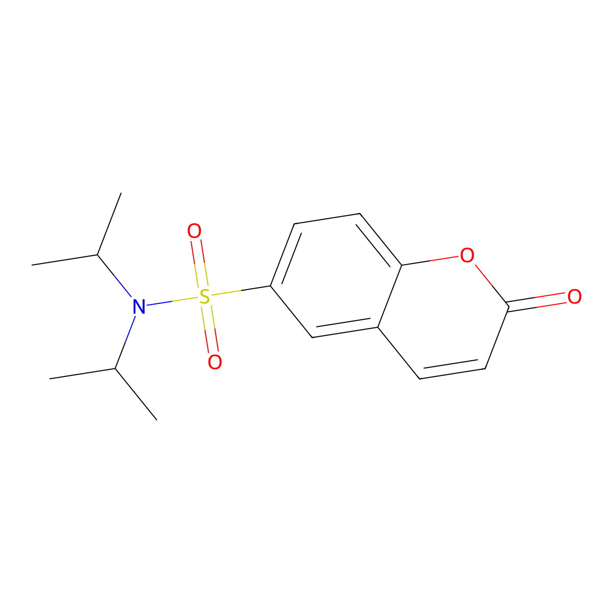 2-oxo-N,N-bis(propan-2-yl)-2H-chromene-6-sulfonamide molecular structure, CAS 194027-67-3