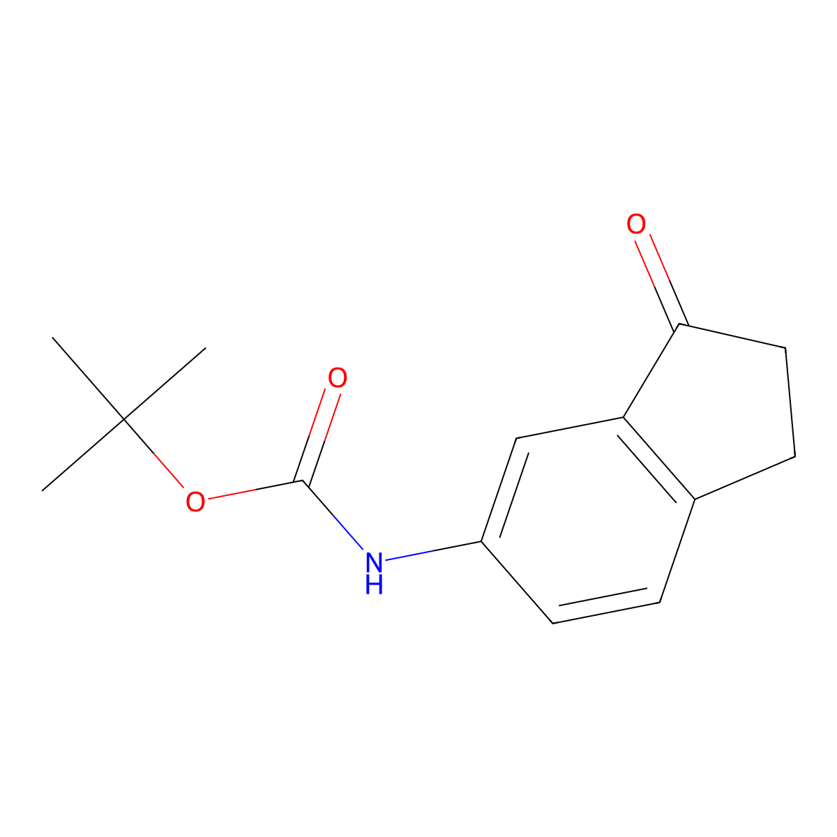 (3-Oxo-indan-5-yl)-carbamic acid tert-butyl ester molecular structure, CAS 194028-93-8