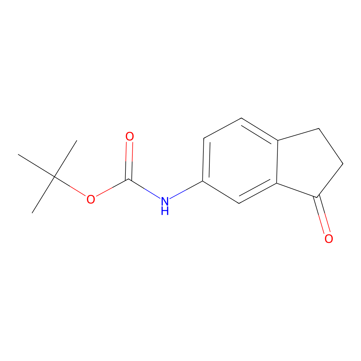 (3-Oxo-indan-5-yl)-carbamic acid tert-butyl ester molecular structure, CAS 194028-93-8