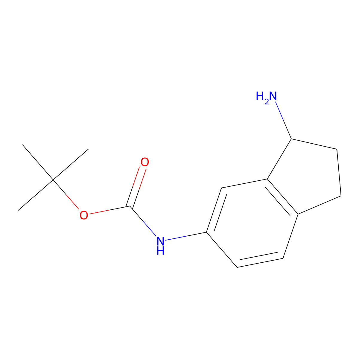 (3-Amino-indan-5-yl)-carbamic acid tert-butyl ester molecular structure, CAS 194028-94-9