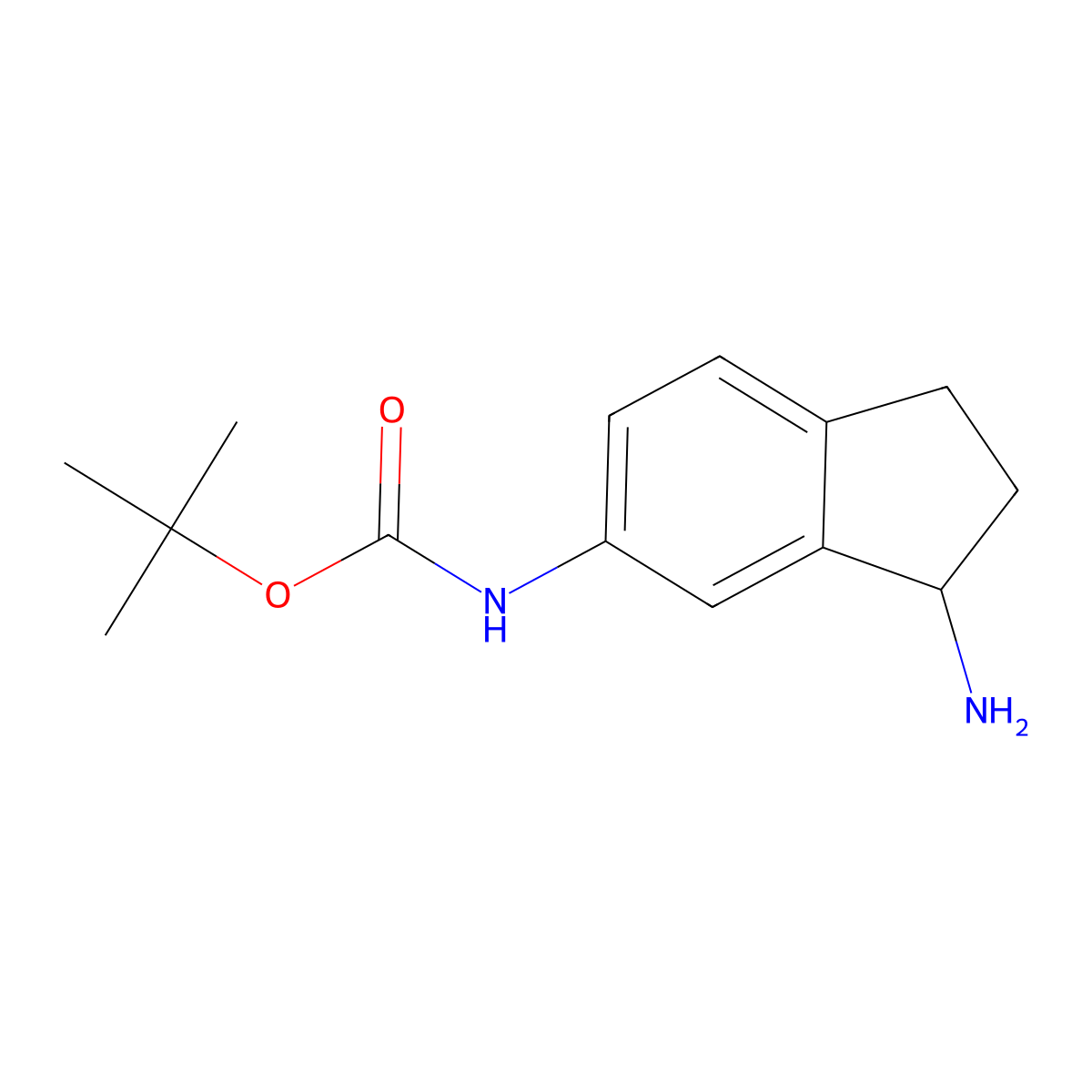 (3-Amino-indan-5-yl)-carbamic acid tert-butyl ester molecular structure, CAS 194028-94-9