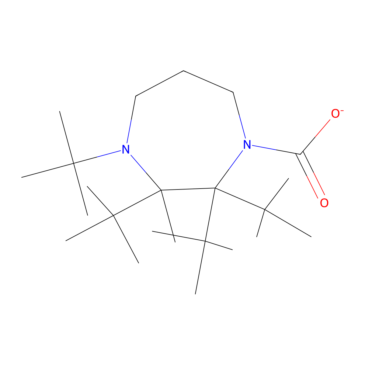 2,2,3,4-Tetra-tert-butyl-3-methyl-1,4-diazepane-1-carboxylate molecular structure, CAS 194032-35-4