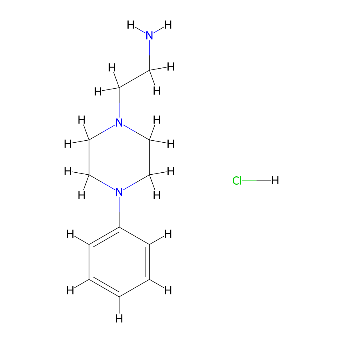 2-(4-Phenylpiperazin-1-YL)ethanamine.hcl molecular structure, CAS 1940374-84-4