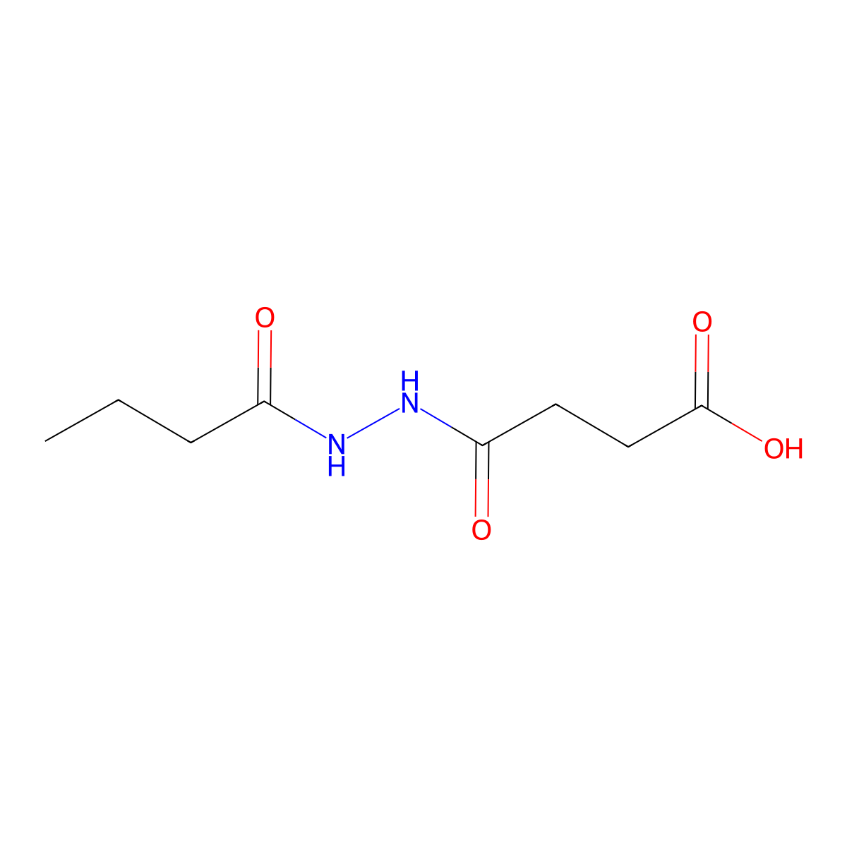 4-(2-Butanoylhydrazinyl)-4-oxobutanoic acid molecular structure, CAS 19405-87-9