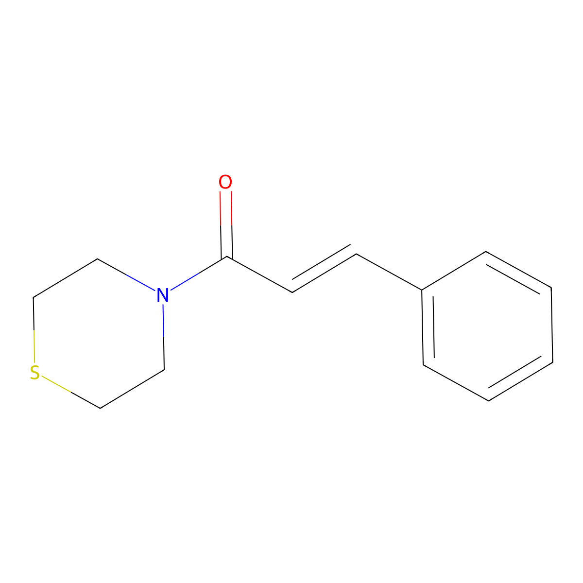 3-Phenyl-1-(4-thiomorpholinyl)-2-propen-1-one molecular structure, CAS 19406-52-1