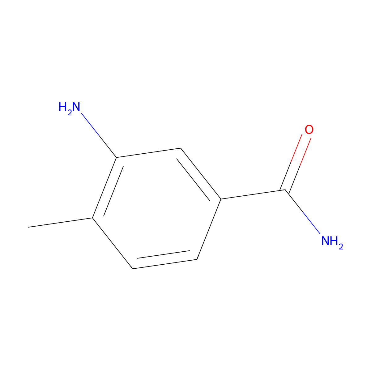 3-Amino-4-methylbenzamide molecular structure, CAS 19406-86-1